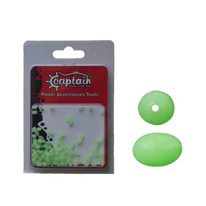 Captain Glow Boncuk Oval Çapari ve Takım Boncuğu 100lü Paket 6 mm