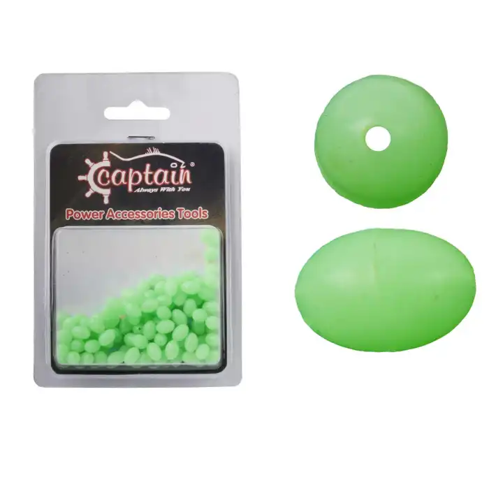 Captain  Glow Boncuk Oval Çapari ve Takım Boncuğu 100lü Paket 8 mm