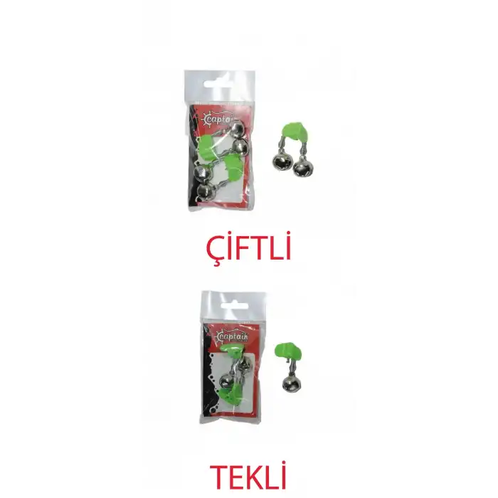 CAPTAİN OLTA ZİLİ PLASTİK KISKAÇLI PAKETTE 2 ADET 18MM TEKLİ