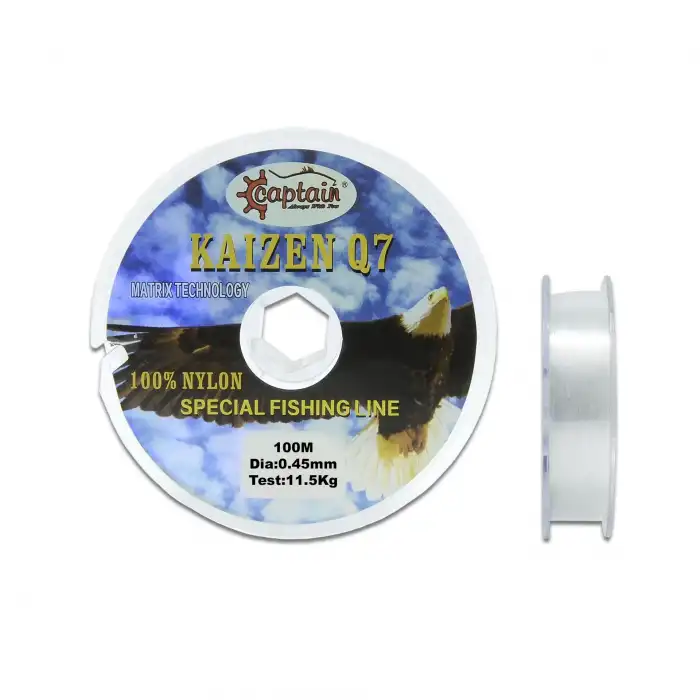 Captain Q7 Kaizen 100mt Monofilament Misina Beyaz 0.45 mm