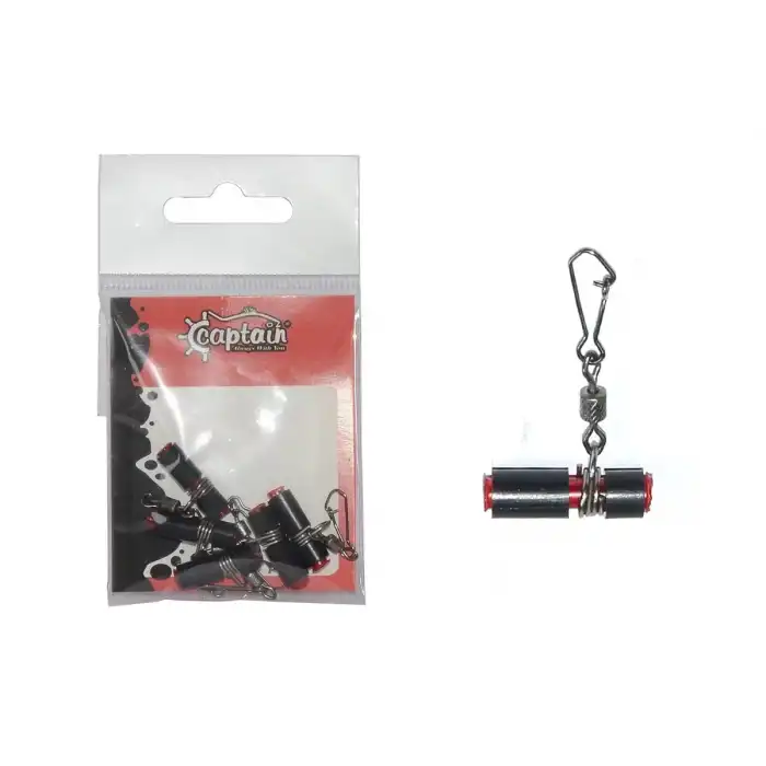 Captain Surf Atış Klipsi Tube Virbel 5li Set Siyah