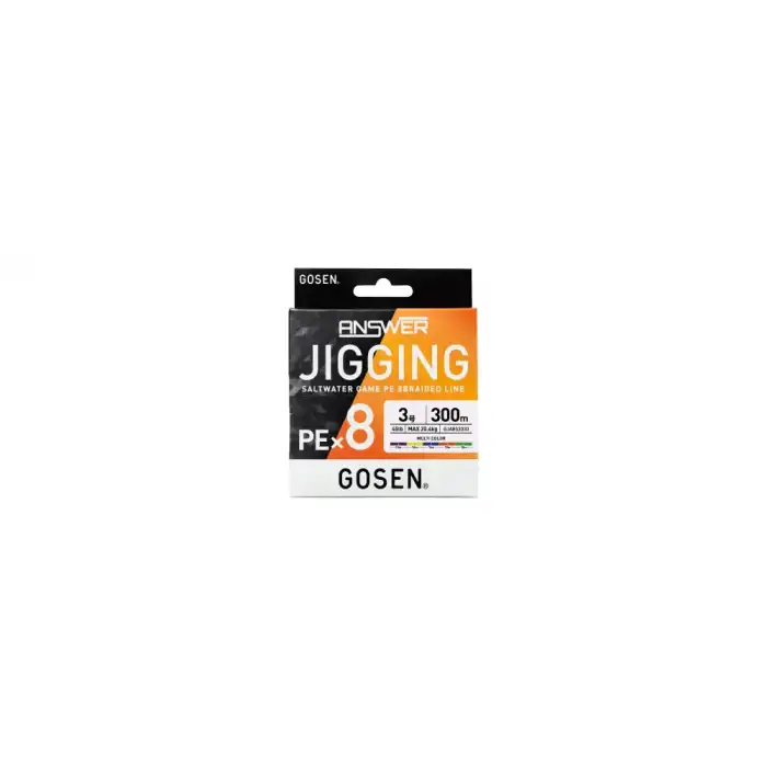 Gosen Jigging Answer PE 8 Örgü Jig ve Tai Rubber İpi 300mt Multi 1.0 PE