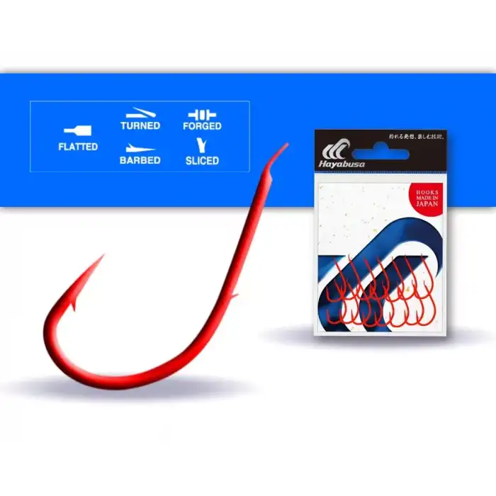 Hayabusa HMRS 172 Tırnaklı Canlı Yem İğnesi 15li Paket Kırmızı 2/0