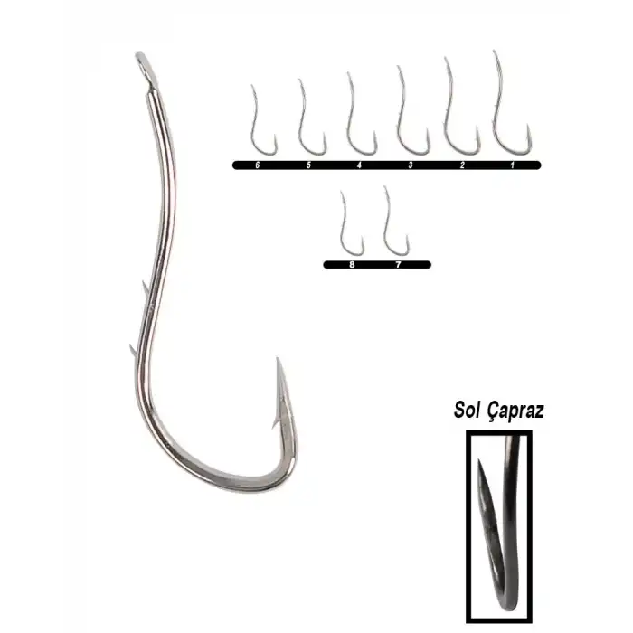 Hayabusa HRYU 191 Tırnaklı Canlı Yem İğnesi 15li Paket Nikel 1