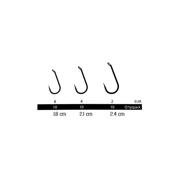 Hayabusa P2 Sazan İğnesi Dövme Teflon Black 10lu Paket 6