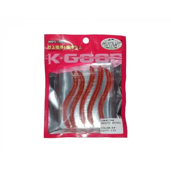 Mutant 3506 Spin Forte 7.5cm Aromalı LRF Silikon Suni Yem 5li Set 05