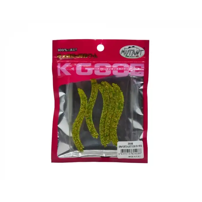 Mutant 3506 Spin Forte 7.5cm Aromalı LRF Silikon Suni Yem 5li Set 07