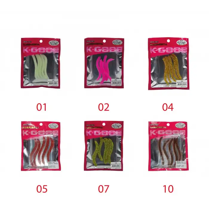 Mutant 3506 Spin Forte 7.5cm Aromalı LRF Silikon Suni Yem 5li Set 10