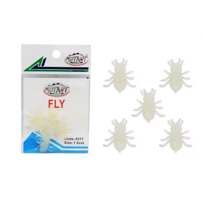 Mutant 3517 Fly Aromalı Sinek 1.6cm FLY Silikon Suni Yem 5li Paket