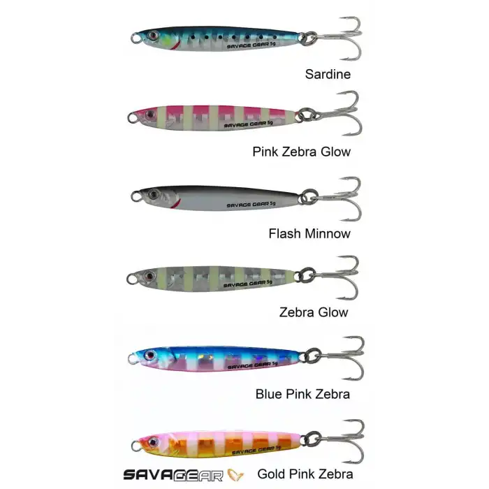 Savage gear 3D Slim Minnow 5 gr 4,6 cm Jig Suni Yem Savage gear-Glow Zebra