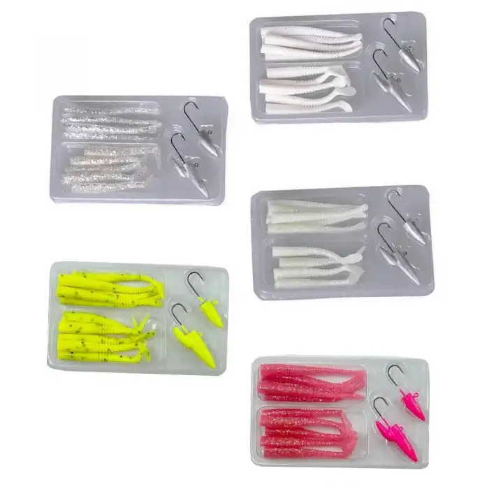 Savage gear Lrf Micro Sandeel Kit 12 Adet(1+1.5+5) Suni Yem Savage gear-Pink