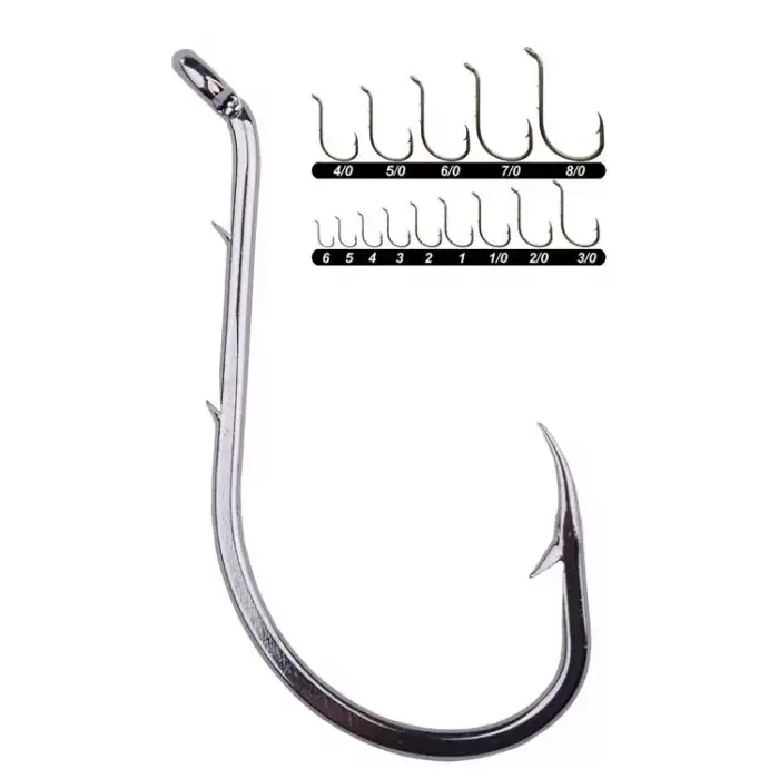 Youvella 1354 Delikli Tırnaklı Papağan Olta İğnesi 100lü Kutu Nikel 6