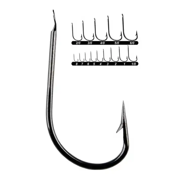 Youvella 1403 Kısa Pala Dövme Olta İğnesi 100lü Kutu Black Nikel 4/0