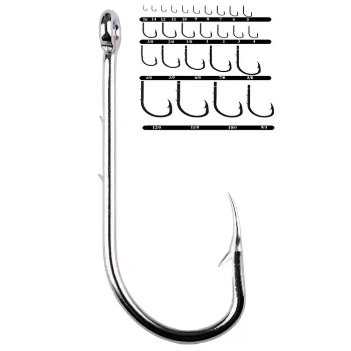 Youvella 1466 Delikli Tırnaklı Papağan Olta İğnesi 100lü Kutu Nikel 4