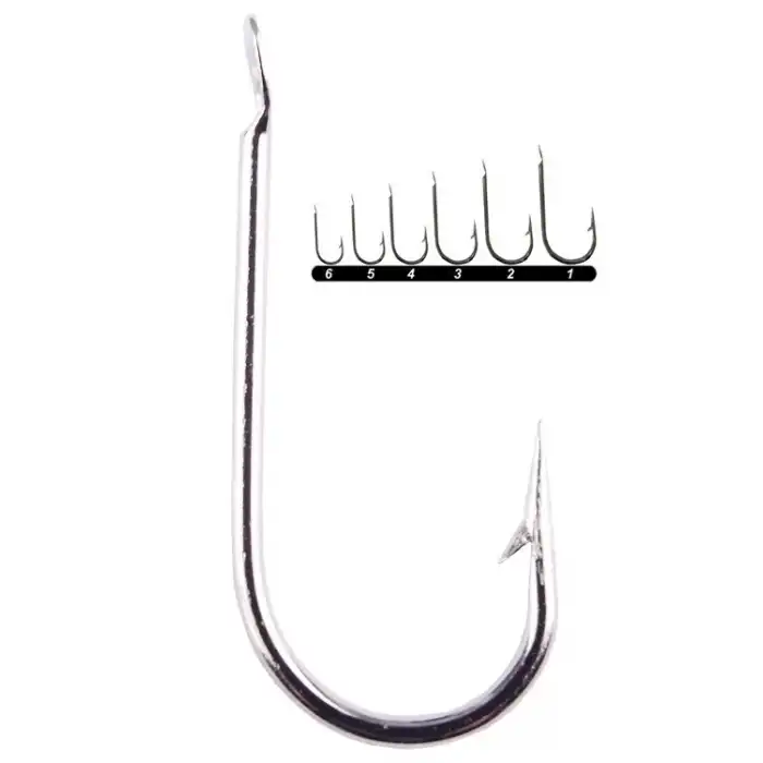 Youvella 1566 Kısa Pala Yemli Kefal İğnesi 100lü Kutu Nikel 2