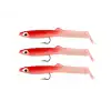 Captain 3525 Eel Fish 7.5cm Silikon Zargana Suni Yem 3lü Paket E07 Red