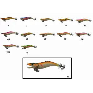 Captain 3017 Kalamar Zokası 10cm Wanted UV Squid Size 2.5 32