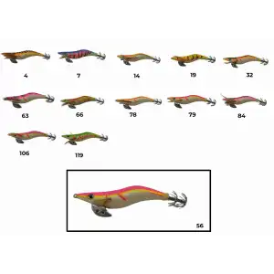 Captain 3017 Kalamar Zokası 10cm Wanted UV Squid Size 2.5  56