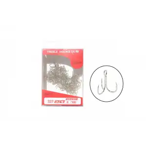 Captain 337 Üçlü İğne Sahte Balık İçin 100lü Kutu Nikel 8