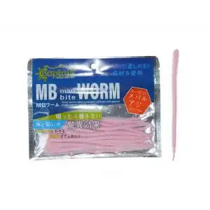 Captain 3455 Mad Bite Worm 10cm Aromalı LRF Silikonu 0.8gr 15li Paket Pembe