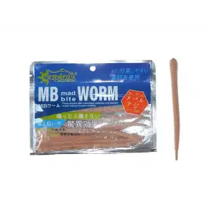 Captain 3456 Mad Bite Worm 10cm Aromalı LRF Silikonu 1.3gr 10lu Paket Kahverengi