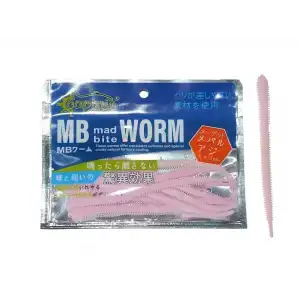 Captain 3456 Mad Bite Worm 10cm Aromalı LRF Silikonu 1.3gr 10lu Paket Pembe
