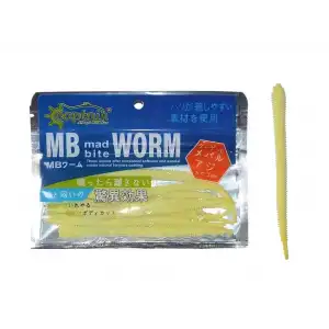 Captain 3456 Mad Bite Worm 10cm Aromalı LRF Silikonu 1.3gr 10lu Paket Sarı