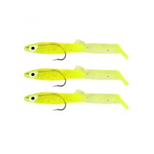 Captain 3525 Eel Fish 7.5cm Silikon Zargana Suni Yem 3lü Paket E01 Yellow