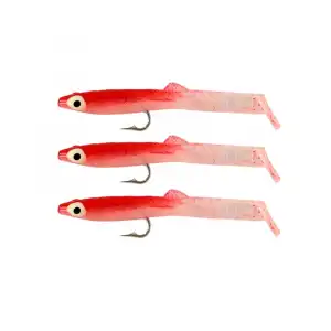 Captain 3525 Eel Fish 7.5cm Silikon Zargana Suni Yem 3lü Paket E07 Red