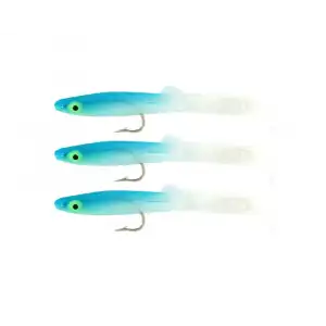 Captain 3525 Eel Fish 7.5cm Silikon Zargana Suni Yem 3lü Paket E23 Blue