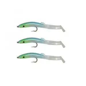 Captain 3526 Eel Fish 5cm Silikon Zargana Suni Yem 3lü Paket E23 Blue