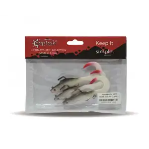 Captain 3559 Pencil Soft 10cm Levrek Silikonu 3lü Suni Balık 1