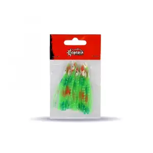 Captain 3594 Octopus Curly 6cm Ahtapot Sübye 5li Paket Suni Yem 5