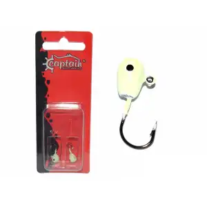 Captain 6444 Jig Head Pug Pug 1.7gr Micro LRF Jig Head 2li Set Glow