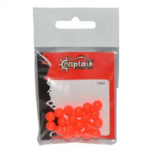 Captain 7665 Renkli Boncuk Yuvarlak 7,5mm Plastik Boncuk 20li Paket Kırmızı