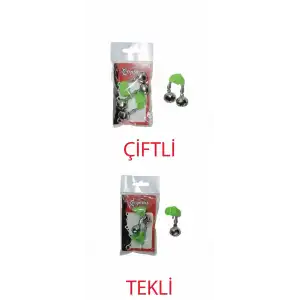 CAPTAİN OLTA ZİLİ PLASTİK KISKAÇLI PAKETTE 2 ADET 18MM TEKLİ