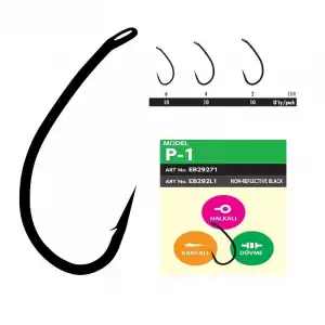 Hayabusa P1 Sazan İğnesi Dövme Teflon Black 10lu Paket 4