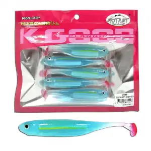 Mutant 3538 Twost Tail Flash 9cm Levrek Silikonu 5li Paket Suni Yem 011