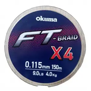 Okuma Ft-*4 Braided Line 150 mt Grey Örgü İp Okuma-0,285mm