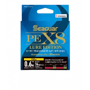 Seaguar Lure Edition PE 8 Örgü Spin İp Misina 150mt Multi Color 1.2 PE