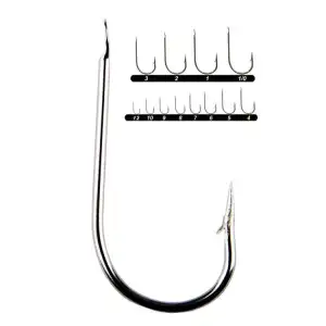 Youvella 1353 Kısa Pala Olta İğnesi 100lü Kutu Nikel 2