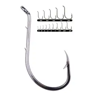 Youvella 1354 Delikli Tırnaklı Papağan Olta İğnesi 100lü Kutu Nikel 3