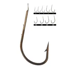 Youvella 1402 Tırnaklı Kısa Pala Dövme Olta İğnesi 100lü Kutu Bronz 1/0