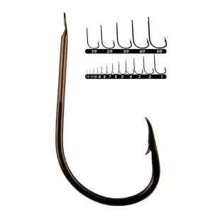 Youvella 1404 Kısa Pala Dövme Papağan Olta İğnesi 100lü Kutu Bronz 2