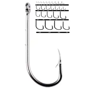 Youvella 1466 Delikli Tırnaklı Papağan Olta İğnesi 100lü Kutu Nikel 4