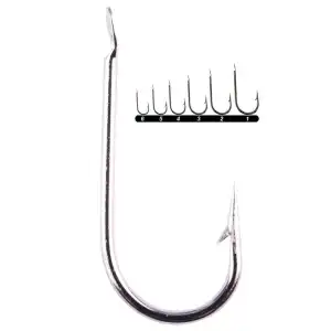 Youvella 1566 Kısa Pala Yemli Kefal İğnesi 100lü Kutu Nikel 2