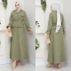 Kadın Haki Tesettür İkili Takım