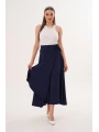 Lacivert Yandan Bağlama Detaylı Etek Modelimiz