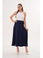 Lacivert Yandan Bağlama Detaylı Etek Modelimiz