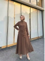 Açık Kahve Yeni Modal Kumaş Elbise Modelimiz